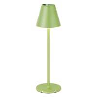 Modern Led Cordlesstable Lamp,4000Mah Rechargeable Battery Desk Lamp,3 Level Brightness Night Light, Metal Shell,Minimalist Design, For Couple Dinner/Coffee Table/Restaurant/Bedroom(Apple Green)