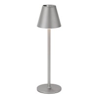 Timjorman Modern Led Cordlesstable Lamp,4000Mah Rechargeable Battery Desk Lamp,3 Level Brightness Night Light, Metal Shell,Minimalist Design, For Couple Dinner/Coffee Table/Restaurant/Bedroom(Grey)