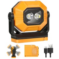 Easymaxx Led Rechargeable Work Light, 1500Lm Portable Cob Magnetic Lights With 3 Modes & 360