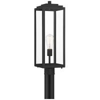 John Timberland Titan Modern Outdoor Post Light Fixture Mystic Black 21 3/4