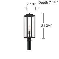 John Timberland Titan Modern Outdoor Post Light Fixture Mystic Black 21 3/4