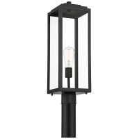 John Timberland Titan Modern Outdoor Post Light Fixture Mystic Black 21 3/4