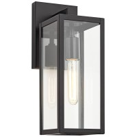 John Timberland Titan Modern Outdoor Wall Light Fixture Mystic Black 14 1/4