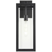 John Timberland Titan Modern Industrial Outdoor Wall Light Fixture Mystic Black Metal 20