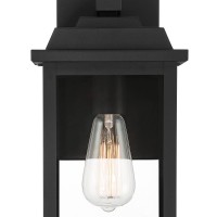 John Timberland Eastcrest Modern Outdoor Wall Light Fixture Textured Black 15 1/4