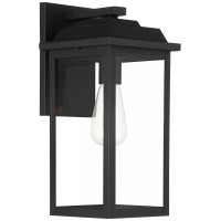 John Timberland Eastcrest Modern Outdoor Wall Light Fixture Textured Black 15 1/4