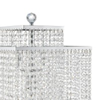 Square Crystal Double Crown, Table Lamp Integrated Led(D0102Hge4T7)