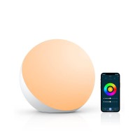 Smart Table Lamp, Dimmable Desk Lamp With App / Voice Control, Led Rgb Color Changing Touch Lamp, Night Lamp For Bedroom Compatible With Alexa