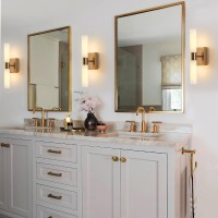 Kuzzull Modern Wall Sconces Set Of 2 Brushed Brass Gold Frosted Glass Shade Indoor Wall Mounted Lights Bathroom Sconces 36