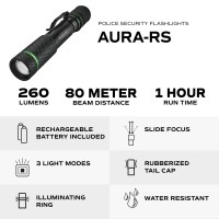 Police Security Aurars Flashlight 260 Lumens Water Resistant