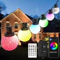 Kago Smart String Lights - G40 Patio String Lights,38Ft Patio Lights Outdoor Waterproof 50 Dimmable Led Color Changing String Lights With Remote & App,Sync W Music & Schedule For Yard Porch Decor