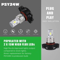 Alla Lighting 12188Na Psy24W Led Turn Signal Lights Bulbs, Yellow 12180 12188Nac1 5200S Blinker Lamps Replacement