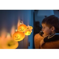 Halloween Lights20Ft 40 Leds Holiday String Lights For Outdoor Decorbattery Operated 8 Mode Waterproof Pumpkin String For Part