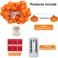 Halloween Lights20Ft 40 Leds Holiday String Lights For Outdoor Decorbattery Operated 8 Mode Waterproof Pumpkin String For Part