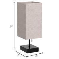 Liangz Ai Bedside Table Lamp Minimalist Lamps For Bedrooms Living Room Office Fabric Linen Lamp Shade Modern Desk Lamp With Bl