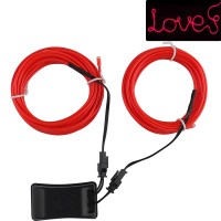 Jiguoor Usb Rechargeable El Wire 328Ft10M 5Mx2 Bright Neon Light Strip 360 Illumination Neon Tube Rope Lights For Diy Festi