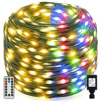 Ollny Christmas Lights 262Ft 800Led Ip67 Waterproof, Remote Control Dimmable Christmas Lights Outdoor With Timer And 11 Modes, Warm White To Multicolored Changeable String Lights For Home Xmas Decor