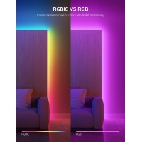 Govee Rgbic Led Strip Lights, 32.8Ft Smart Led Lights For Bedroom, Bluetooth Led Lights App Control, Diy Multiple Colors On One Line, Color Changing Led Lights Music Sync For Gaming Room, Indoor