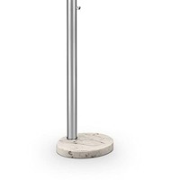 Benjara 3 Arc Floor Lamp With Metal Frame And Marble Base, Silver