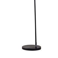 Exuding a captivating charm this sophisticated and stylish Floor Lamp is sure to accentuate the aesthetics of your interior Incorporated with a curved metal frame and marble base the black linen wrapped drum shade emanates just the right amount of light n