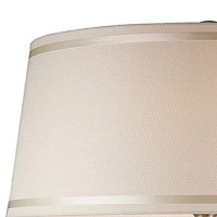 Benjara Table Lamp With Scrolled Peacock Feather Cutout Base, Brown