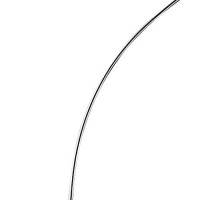 Benjara Floor Lamp With Arched Metal Body, Silver And White