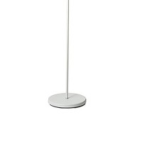 Benjara Torchiere Floor Lamp With Adjustable Disk Shade And Sleek Body, White