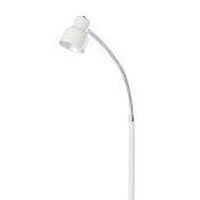 Benjara Floor Lamp With Adjustable And Bendable Gooseneck, White