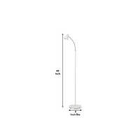 Benjara Floor Lamp With Adjustable And Bendable Gooseneck, White