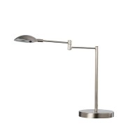 Benjara Desk Lamp With Adjustable Swing Metal Arm, Silver