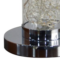 A perfect amalgamation of style and modern design this elegant Column Table Lamp transforms your existing decor setting Exuding elegance and sophistication this table lamp comes with a round chrome base and top cover The clear acrylic tube incorporates 90