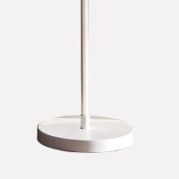 Benjara Floor Lamp With Metal Curved Integrated Led, White