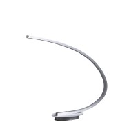 Benjara Table Lamp With Arched Tube Led, Silver