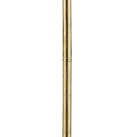 Benjara Floor Lamp With Hanging Crystal Accents, Gold And White