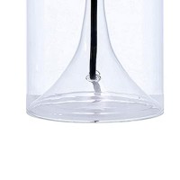 Benjara Hurricane Table Lamp With Frosted Glass Shade, Clear