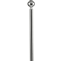 Benjara Floor Lamp With Metal Frame And Crystal Accent, White