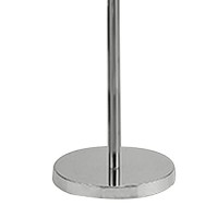 Benjara Floor Lamp With Metal Frame And Crystal Accent, White