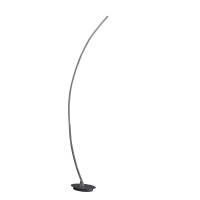 Benjara Table Floor Led Lamp With Metal Arched Design, Silver