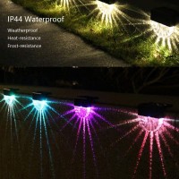 Solar Deck Lights Outdoor Solar Step Lights Outside Waterproof Led Solar Fence Lights Outdoor Lighting Warm Whitecolor Glow For