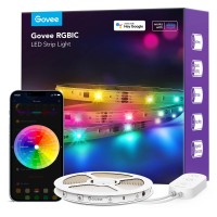 Govee Rgbic Alexa Led Strip Light 32.8Ft, Smart Wifi Led Lights Work With Alexa And Google Assistant, Segmented Diy, Music Sync, Color Changing Led Strip Lights For Bedroom, Kitchen, Cabinet, Desk