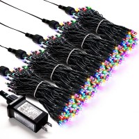 Jmexsuss 500 Led Christmas Lights Outdoor Waterproof, Expandable Muticolor Christmas Tree Lights Plug In, 8 Modes Twinkle Fairy String Lights For Indoor Xmas Wedding Party Garden Decoration