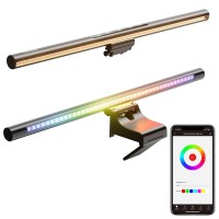 Smart Led Monitor Light Bar For Eye Caring, Ustellar Computer Monitor Lamp Rgb Backlight, Dimmable White Lights App/Touch Control, E-Reading Task Lamp No Glare Filter Blue Works With Alexa/Google Home