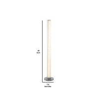 Benjara Column Style Floor Lamp With Sandrock Acrylic Tube, Clear