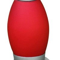 Benjara Kid Table Lamp With Rocket Design Silhouette, Red