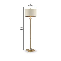 Benjara Floor Lamp With Crystal Orb And Metal Stalk Support, Gold