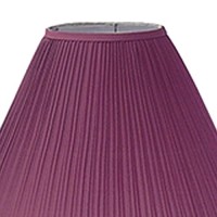 Benjara Stalk Design Metal Floor Lamp With Fabric Pleated Shade, Pink