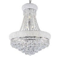 Benzara Bm240871 Crystal Ceiling Lamp With Chandelier Design Body Clear