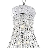 Benzara Bm240871 Crystal Ceiling Lamp With Chandelier Design Body Clear