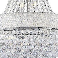 Benzara Bm240871 Crystal Ceiling Lamp With Chandelier Design Body Clear