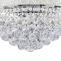 Benzara Bm240871 Crystal Ceiling Lamp With Chandelier Design Body Clear